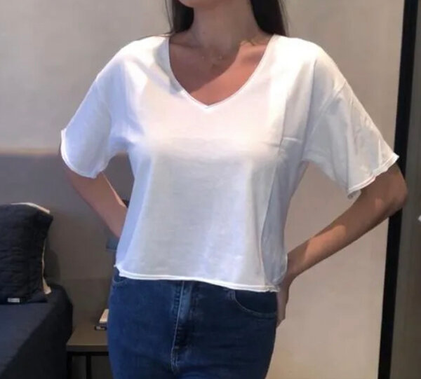 T-shirt blanc décontracté