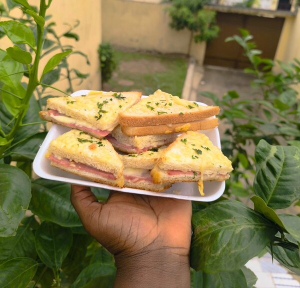 Mini croque monsieur jambon bœuf fromage