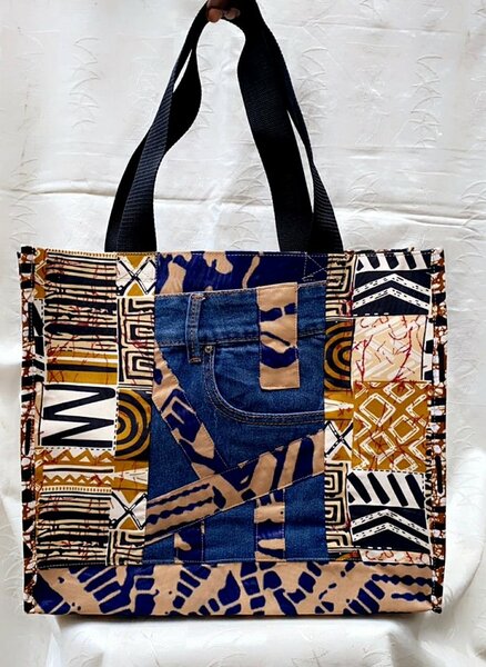 Sac à bandoulière imprimé patchwork 