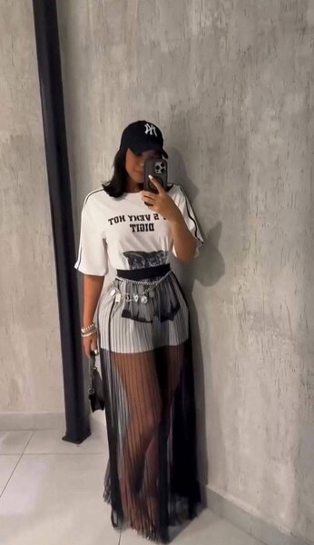 Jupe longue transparente chic