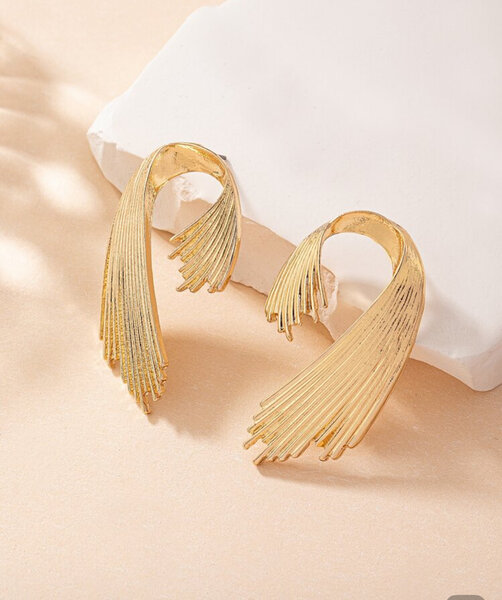 Boucles d'oreilles florales en or