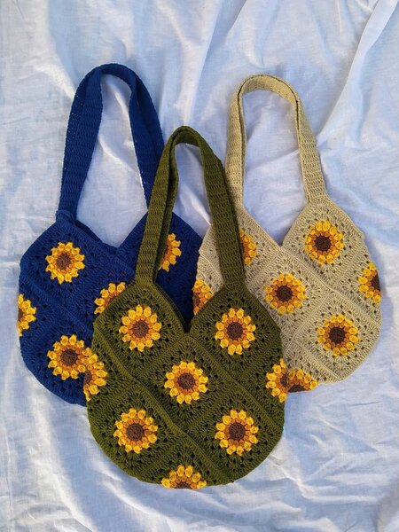 Sac en crochet granny chic