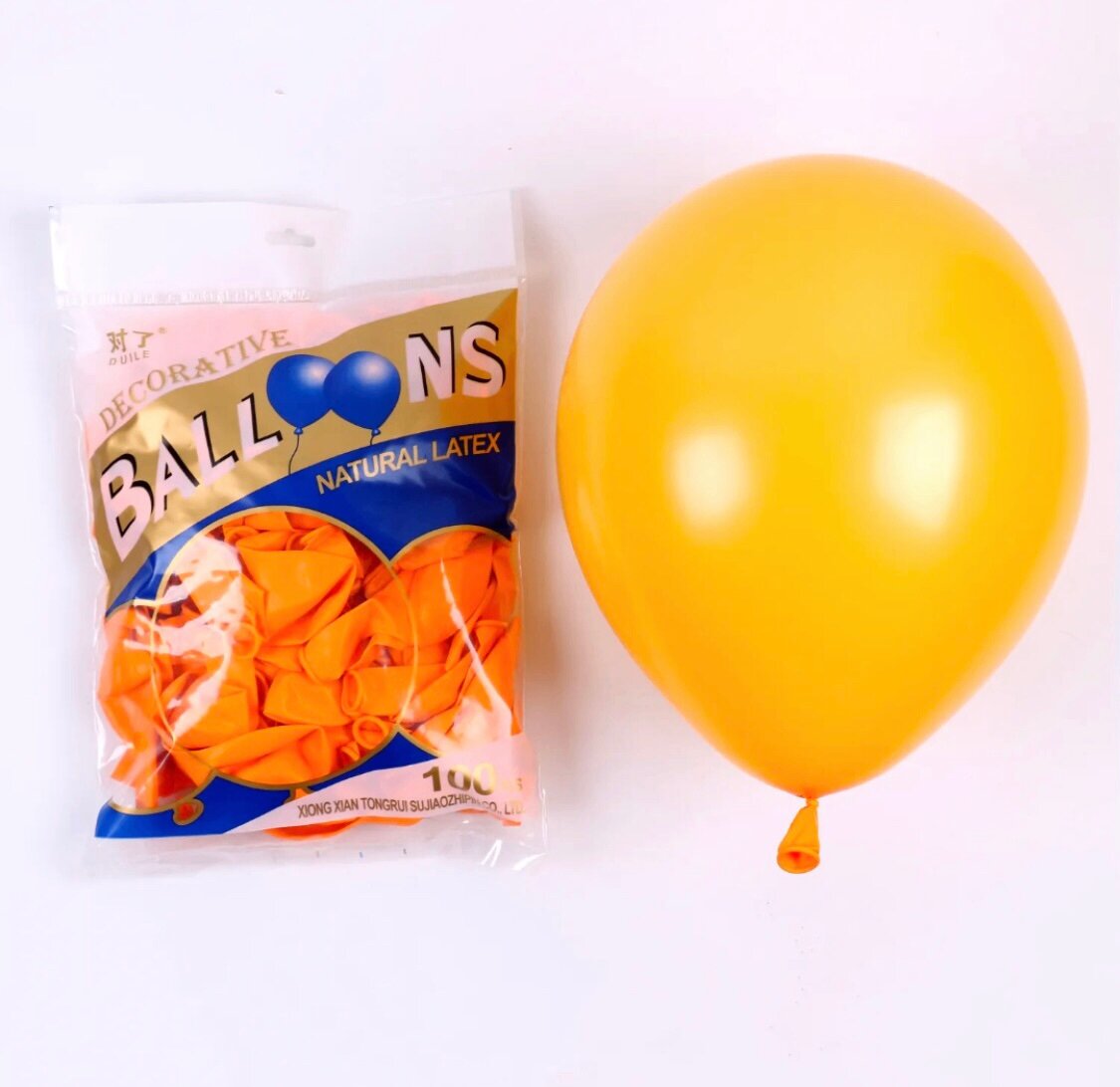 100Ballons en latex orange