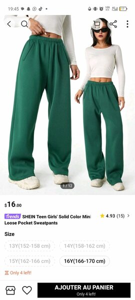 Jogging shein deux à 5500