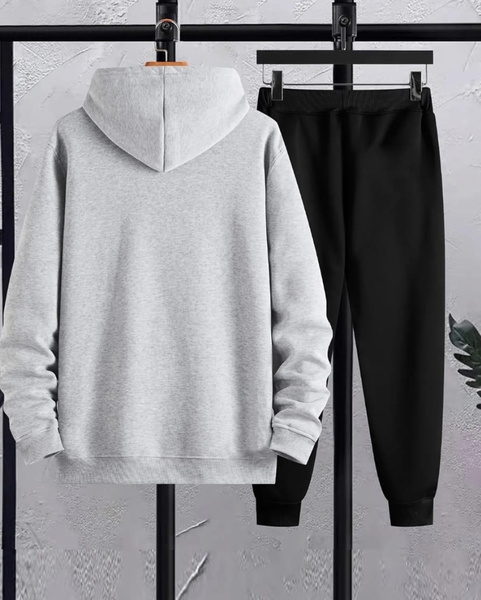 Men's fleece hoodie 2pcs set comfortable