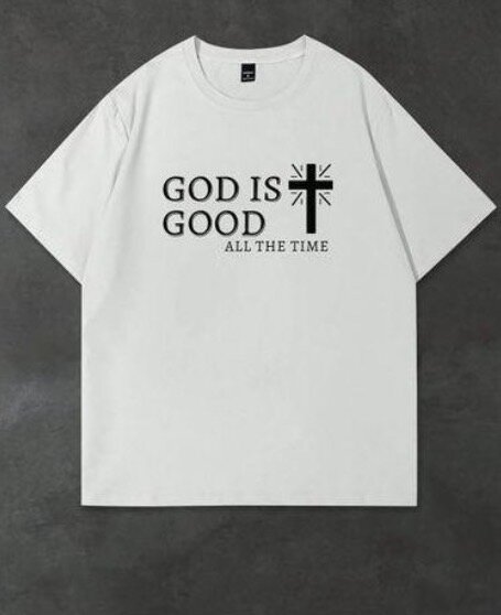 T-shirt blanc imprimé minimaliste