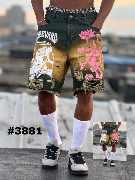 Shorts homme motifs urbains