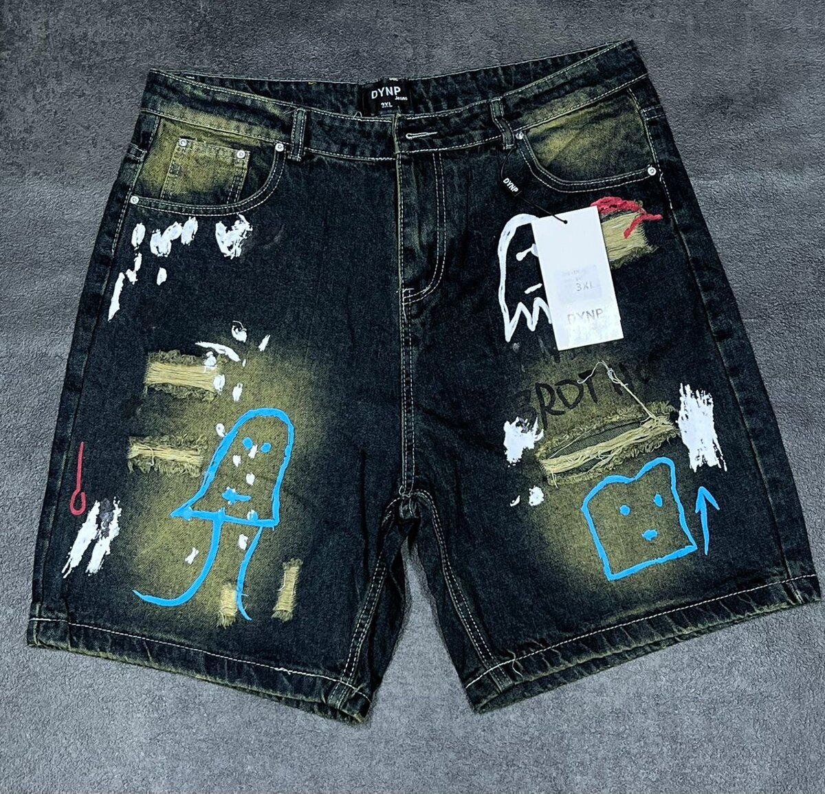 Shorts en jean imprimés tendance