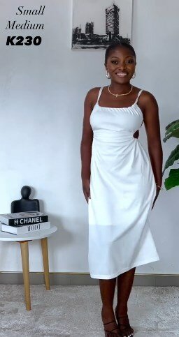 White dress, open back