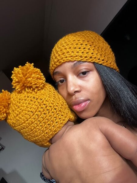 Bonnets crochet parent-enfant