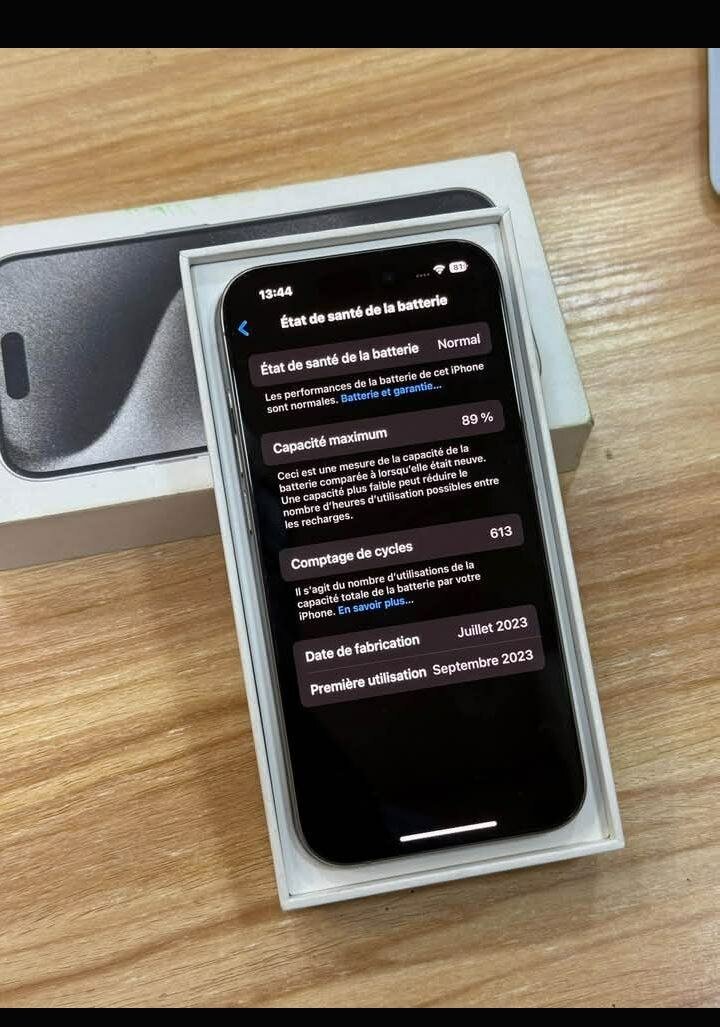 iPhone 15 Pro Argent 256 Go