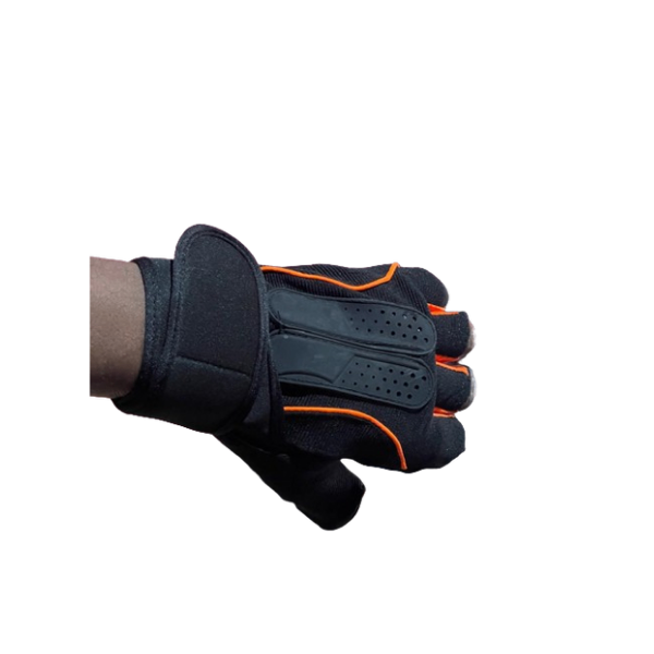 Quality leather hand gloves in black