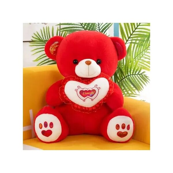 Nounours – Peluche / Cadeau Saint Valentin – (Longueur 40 Cm – Largeur 25 Cm)