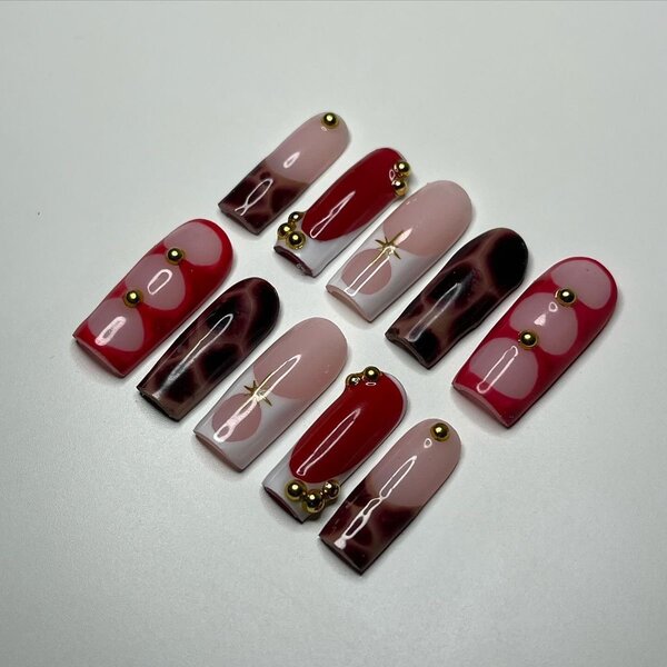 Ongles Art Press-On Rouge