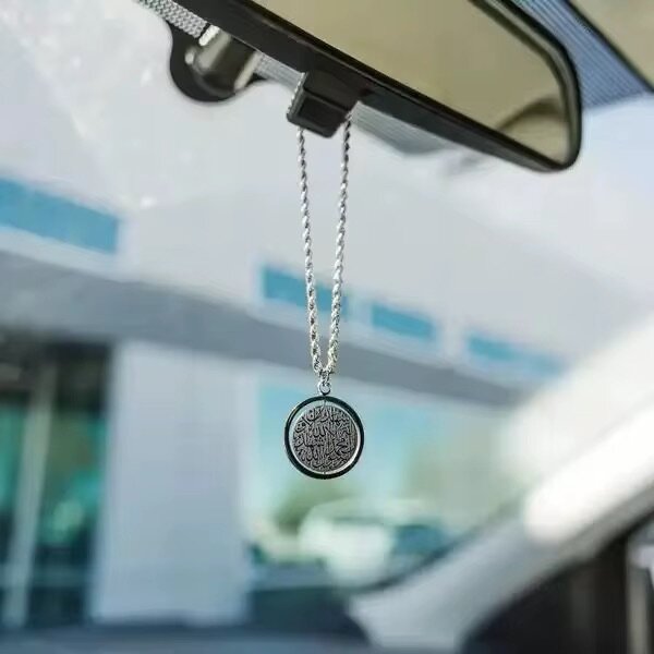 Pendentif décoratif argenté