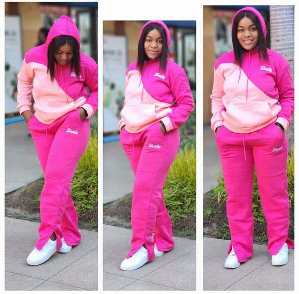 Ensemble jogging rose femme