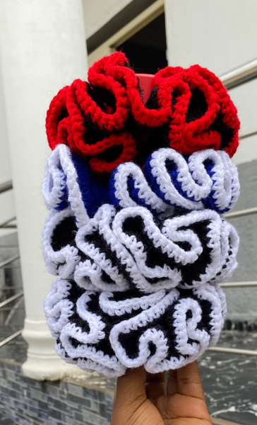 Chouchous en crochet colorés