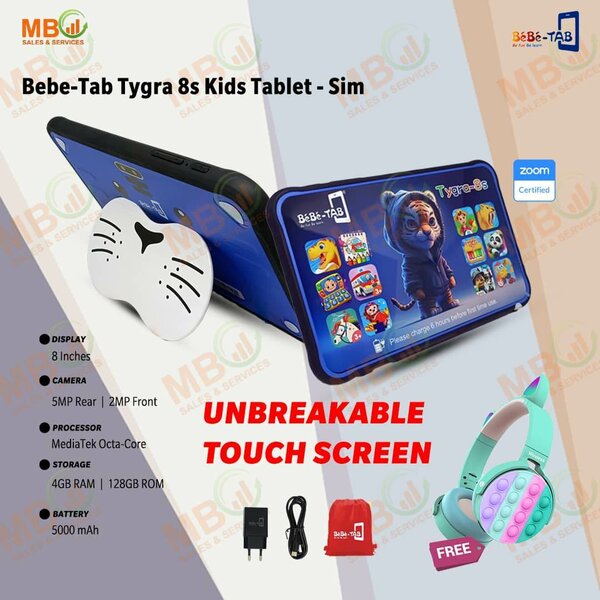 Bebe-Tab Tygra 8s Kids Tablet - SIM