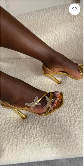 Eldoria Gold Butterfly Heels