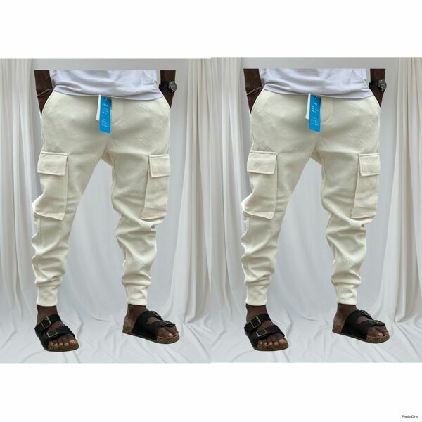 Pantalon Cargo Blanc Homme