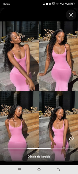 Robe moulante rose chic