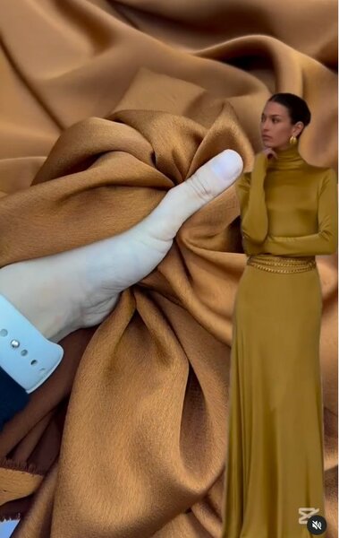 Красивая ткань с двусторонней основой Eva креп