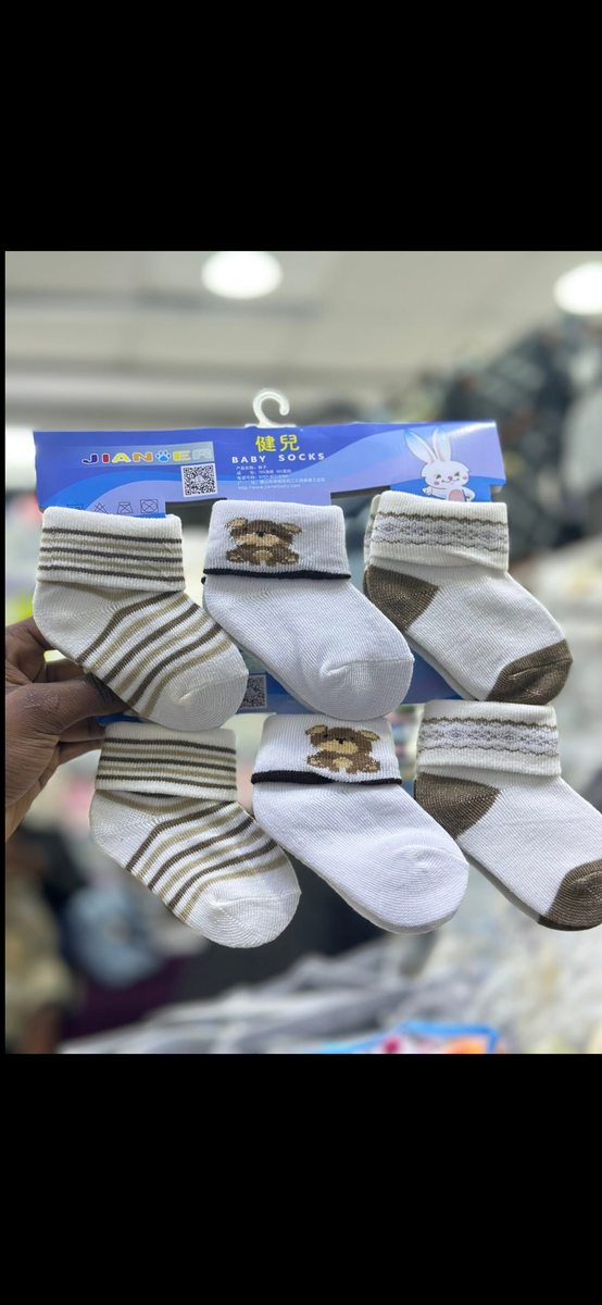 Chaussettes Bébé Animaux 6 Paires