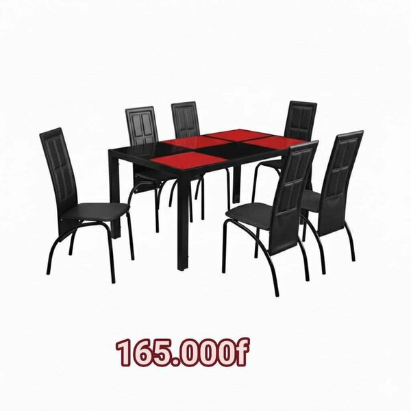 Set de salle à manger moderne 6 chaises