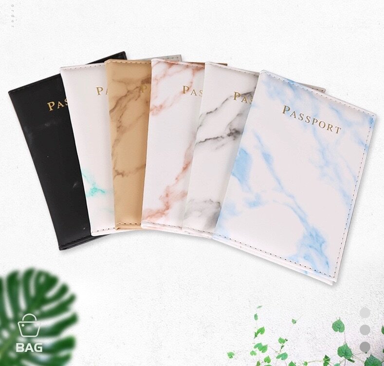 Étui passeport Marbre Rose