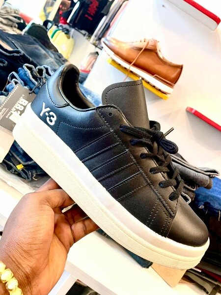 Chaussures Y3 en cuir noir