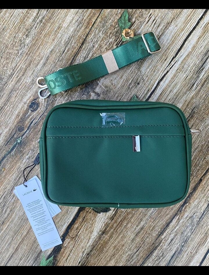 Sacoche bandoulière verte Lacoste