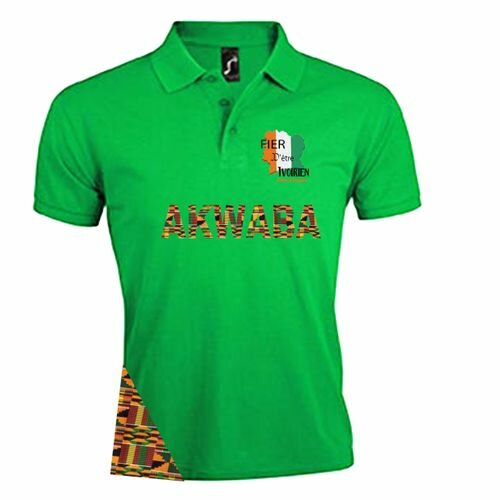 Polo Vip Imprimé Akwaba Fier en vert