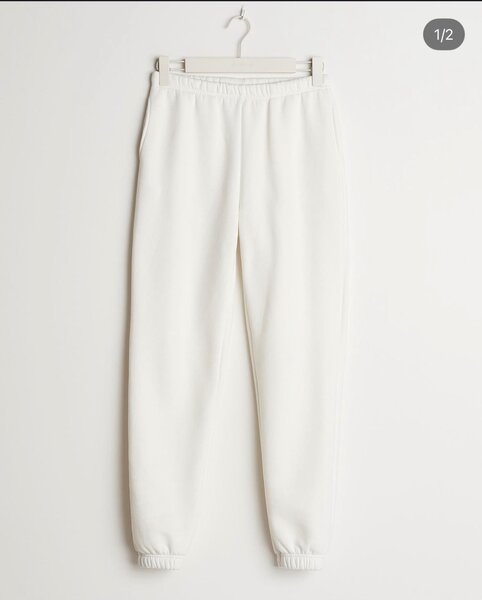White basic sweat pants
