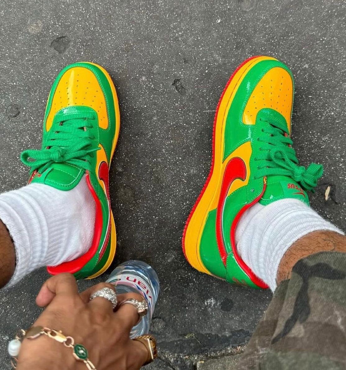 Baskets multicolores rétro