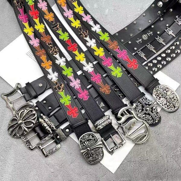 Ceinture en cuir avec décor