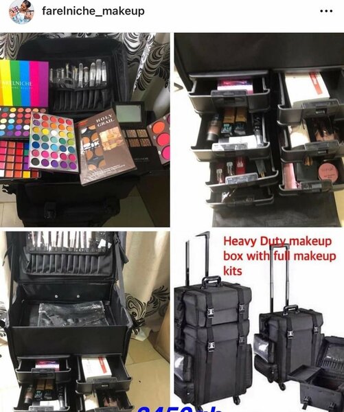Professional heavy duty makeup box with kit