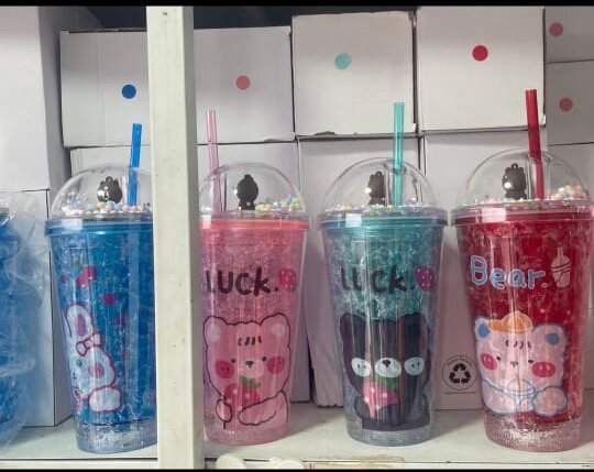 Gobelets Kawaii Paille Intégrée