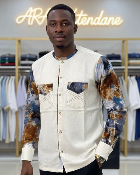 Chemise Homme à Imprimé Moderne