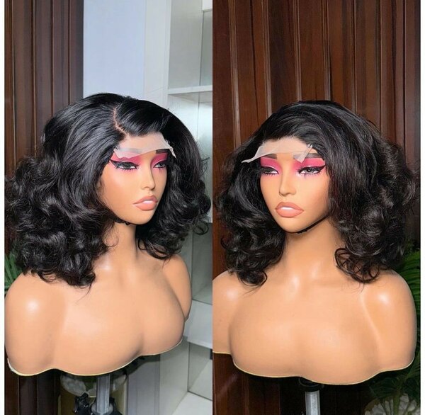 Bouncy curly closure wig