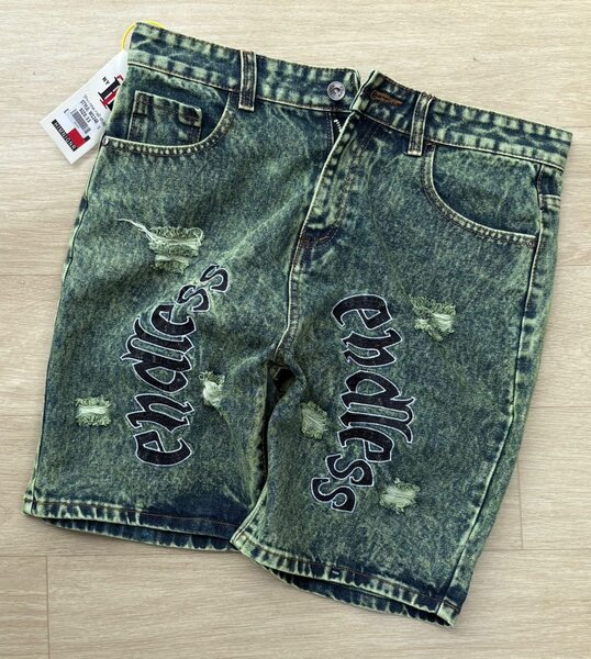 Shorts en jean délavé