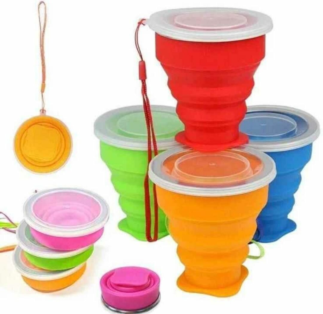 Tasses pliables en silicone