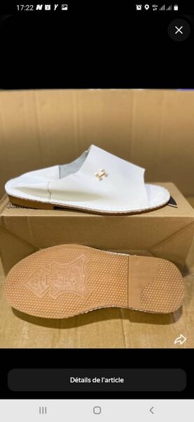 Sandales en cuir blanc