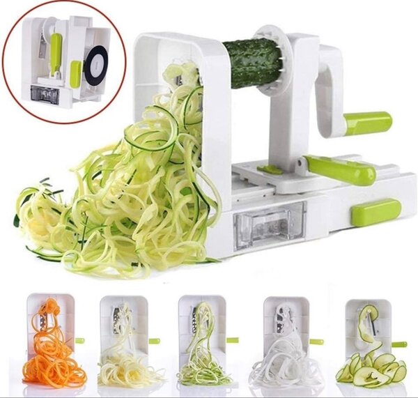 Trancheuse 5 Blade légumes Spiralizer pliant