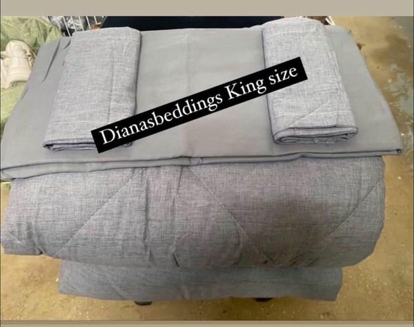 King size soft cotton Duvet grey