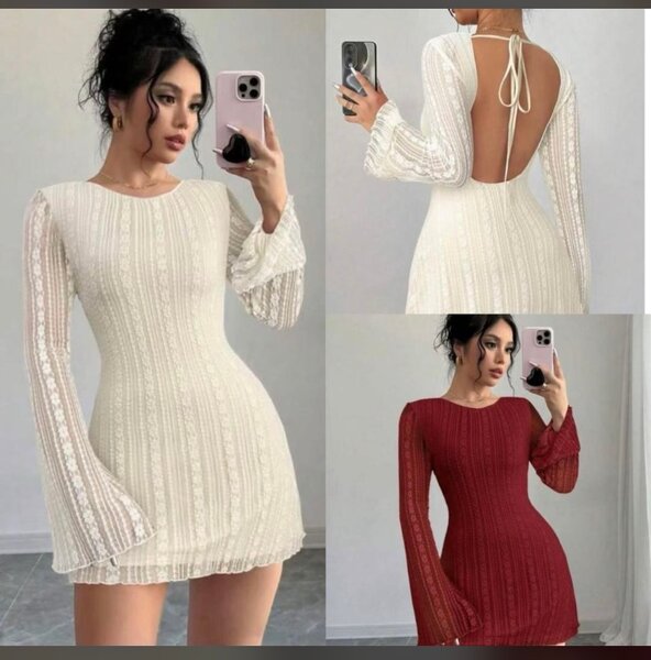 Robe élégante à manches longues