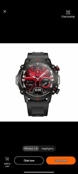 Sports smart watch Amoled display and round dial smart