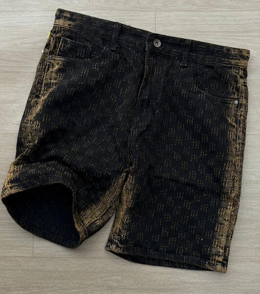 Short en jean délavé homme