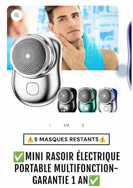 Mini Rasoir Électrique Portable