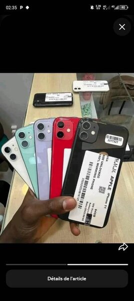 Smartphones couleur variée