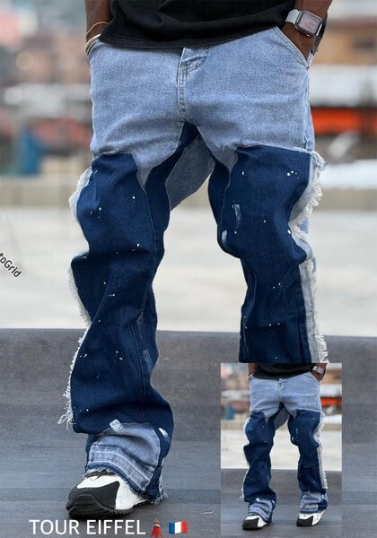 Jeans Bicolores Mode Homme